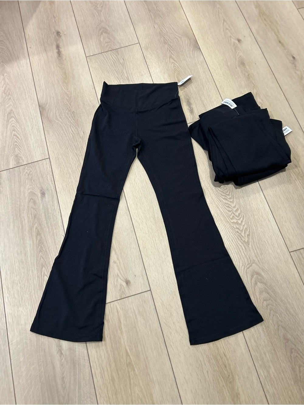 Old Navy Black High-Waist Flare Pants. 4 pairs